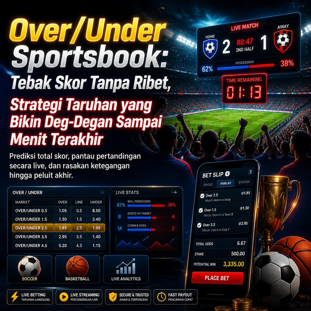 Over/Under Sportsbook: Tebak Skor Tanpa Ribet, Strategi Taruhan yang Bikin Deg-Degan Sampai Menit Terakhir